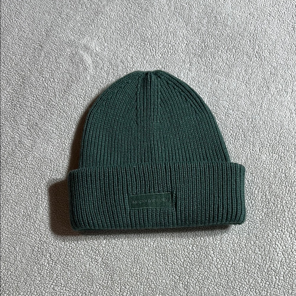 Lucky Brand green Ribbed Knit Hat